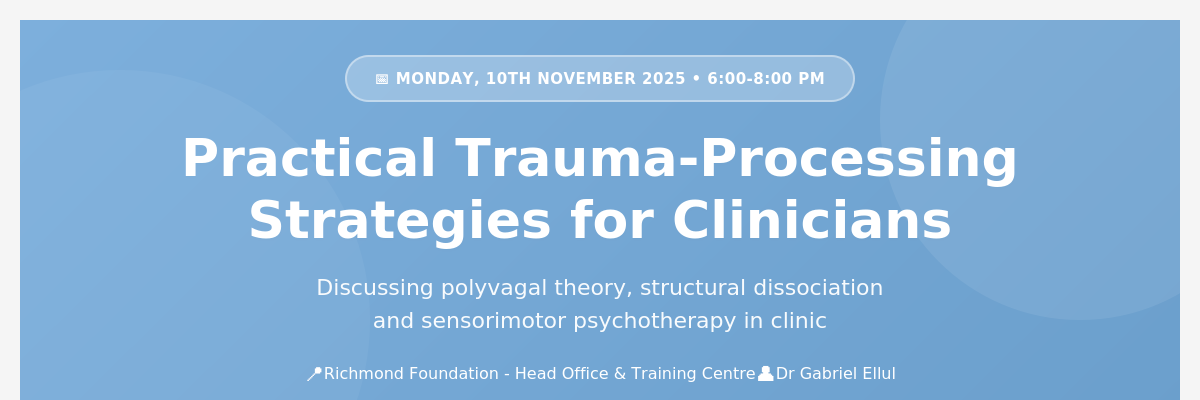 Trauma-Processing Strategies for Clinicians